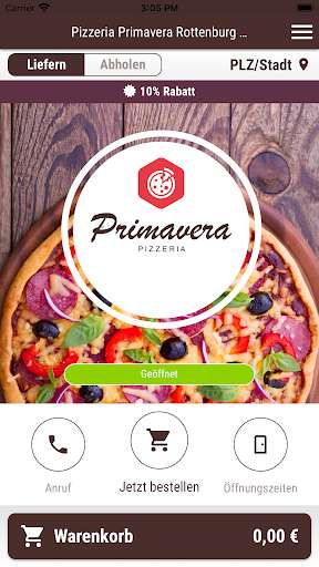 Run android online APK Pizzeria Primavera Rottenburg am Neckar from MyAndroid or emulate Pizzeria Primavera Rottenburg am Neckar using MyAndroid