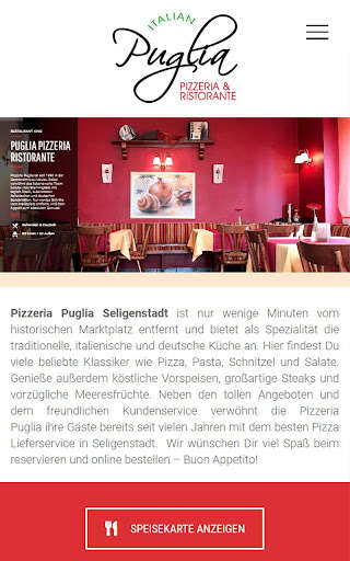 Run android online APK Pizzeria Ristorante Puglia (Seligenstadt) from MyAndroid or emulate Pizzeria Ristorante Puglia (Seligenstadt) using MyAndroid