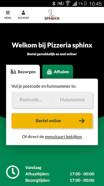 Run android online APK Pizzeria Sphinx (Stramproy) from MyAndroid or emulate Pizzeria Sphinx (Stramproy) using MyAndroid