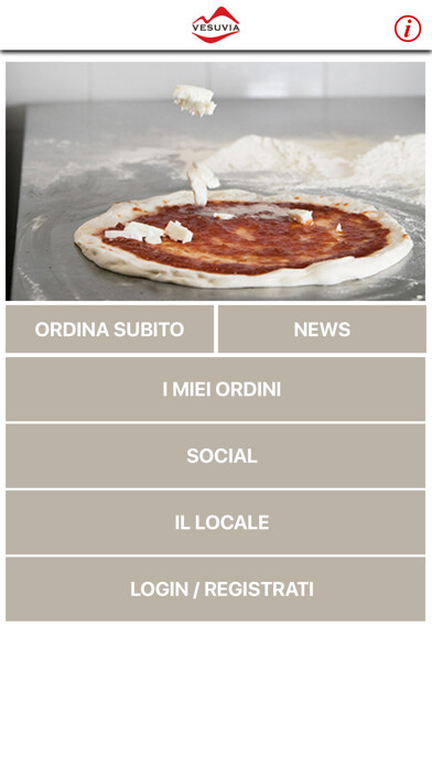 Emulate iPhone app Pizzeria Vesuvia using MyAndroid