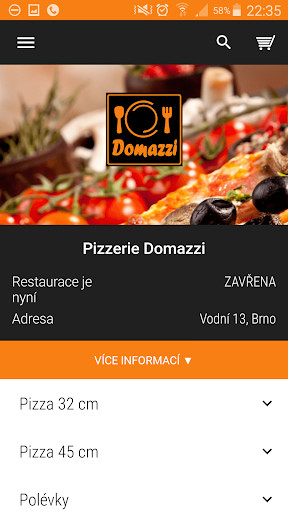 Run android online APK Pizzerie Domazzi Brno from MyAndroid or emulate Pizzerie Domazzi Brno using MyAndroid