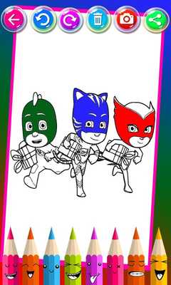 Emulate Android APK PJ Coloring Hero Masks - Drawing Book For Kids