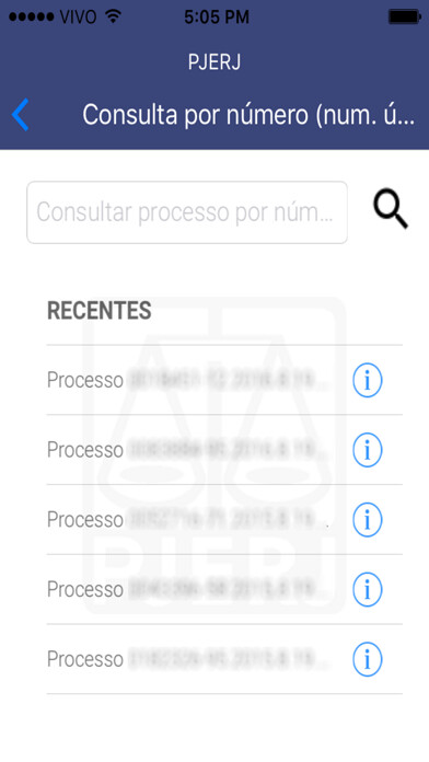 Emulate iPhone app PJERJ - Consulta Processual using MyAndroid Emulate iPhone app PJERJ - Consulta Processual using MyAndroid