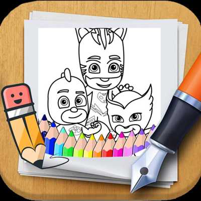 Emulate Android APK PJ mask coloring book for adult by fans