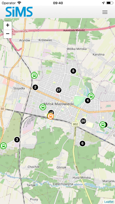 Emulate iPhone app PKS Grodzisk Maz. - Mińsk using MyAndroid