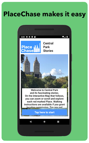 Run android online APK PlaceChase CentralPark from MyAndroid or emulate PlaceChase CentralPark using MyAndroid