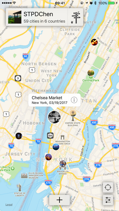 Emulate iPhone app Places - Your Life Recorder using MyAndroid