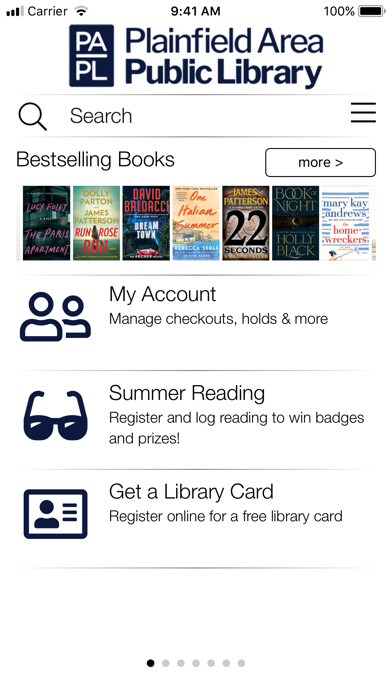 Emulate iPhone app Plainfield Area Public Library using MyAndroid Emulate iPhone app Plainfield Area Public Library using MyAndroid