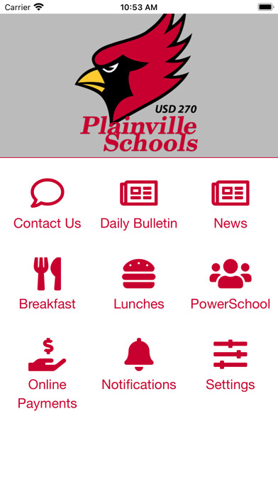 Emulate iPhone app Plainville Schools USD 270 using MyAndroid
