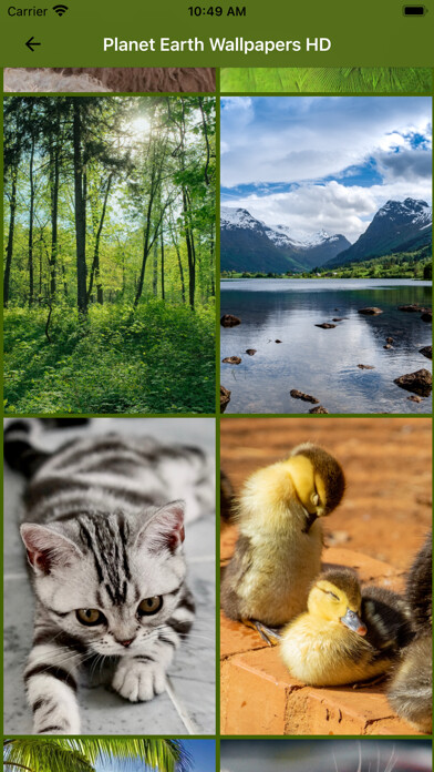 Emulate iPhone app Planet Earth Wallpapers HD using MyAndroid