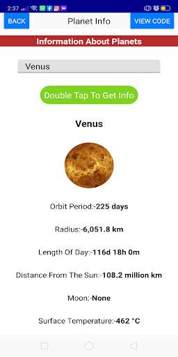 Run android online APK Planet Info from MyAndroid or emulate Planet Info using MyAndroid
