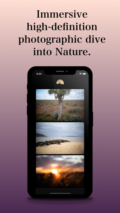 Emulate iPhone app Planetos Nature Photography using MyAndroid