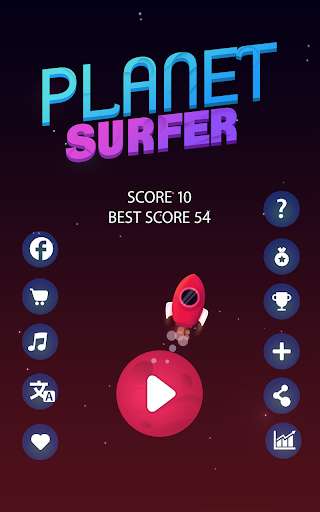Emulate Android APK Planet Surfer - Rocket Game Space Craze Mission