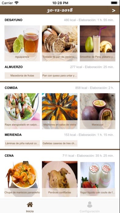 Emulate iPhone app Planifood using MyAndroid
