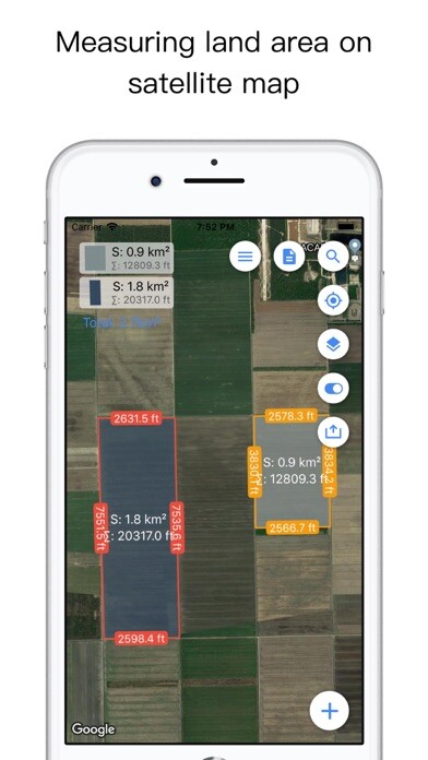 Emulate iPhone app Planimeter Pro for map measure using MyAndroid Emulate iPhone app Planimeter Pro for map measure using MyAndroid