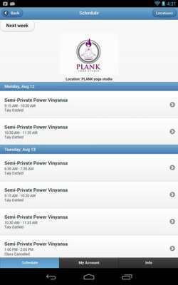 Emulate Android APK Plank Yoga Studio