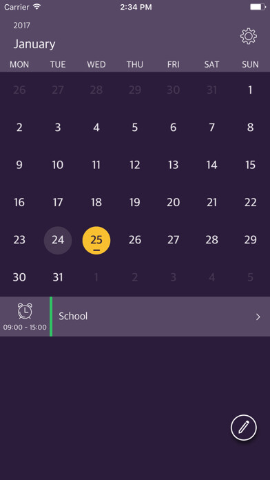 Emulate iPhone app Planner - Manage Your Plans using MyAndroid