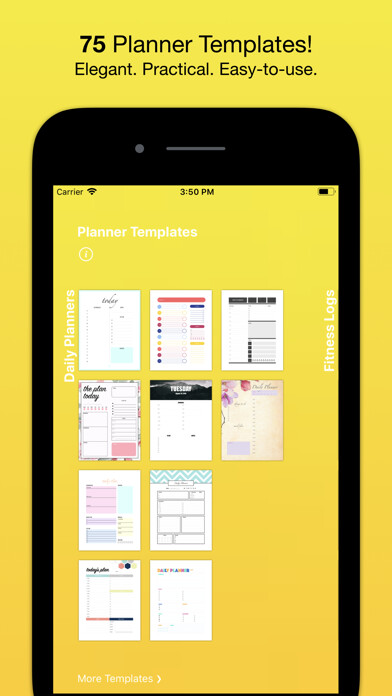 Emulate iPhone app Planner Templates by Nobody using MyAndroid Emulate iPhone app Planner Templates by Nobody using MyAndroid