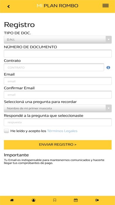 Emulate iPhone app Plan Rombo SA using MyAndroid