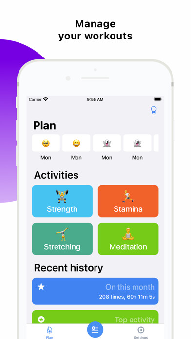 Emulate iPhone app Plan-trainings and activities using MyAndroid