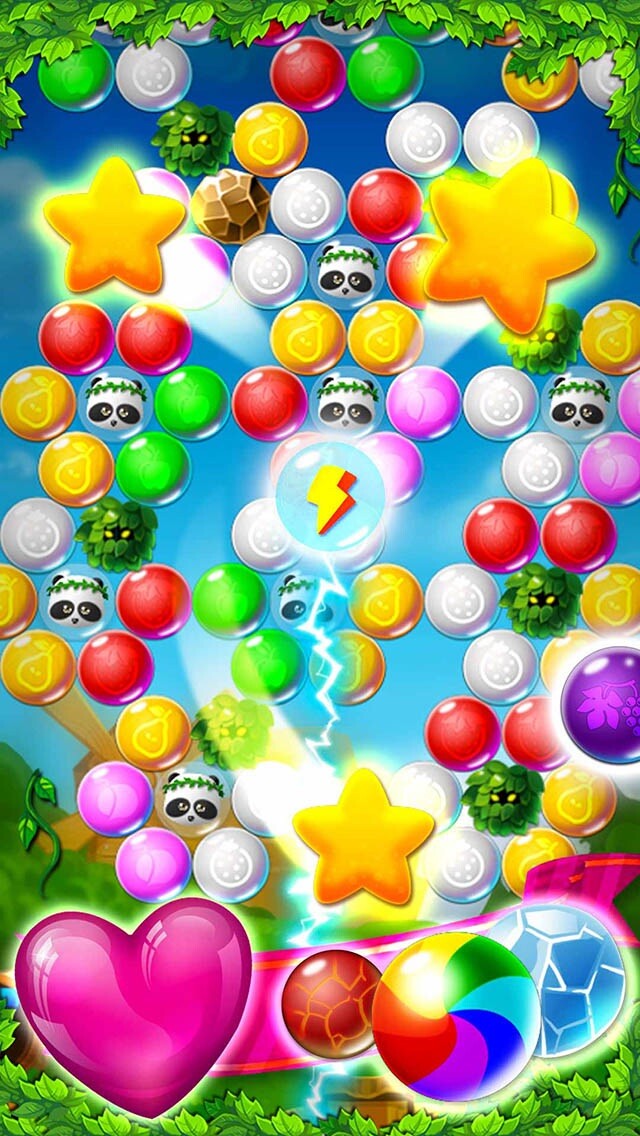 Emulate iPhone app Plants Panda Bubble using MyAndroid