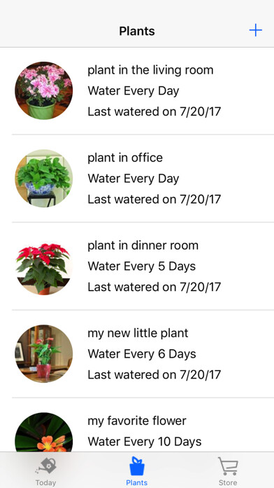 Emulate iPhone app Plant Watering Reminder: Care For Indoor Plants using MyAndroid