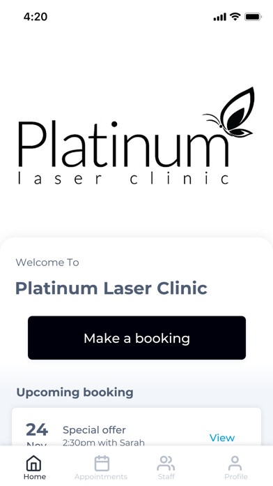 Emulate iPhone app Platinum Laser Clinic using MyAndroid Emulate iPhone app Platinum Laser Clinic using MyAndroid