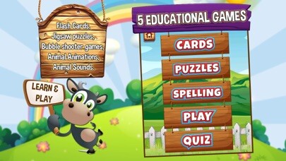 Emulate iPhone app Play and Learn Farm Animals using MyAndroid