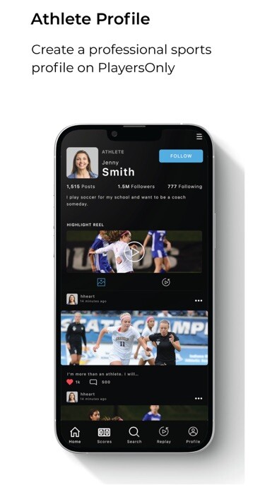 Emulate iPhone app PlayersOnly - Sports Social using MyAndroid