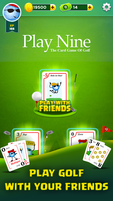 Emulate iPhone app Play Nine: Golf Card Game using MyAndroid