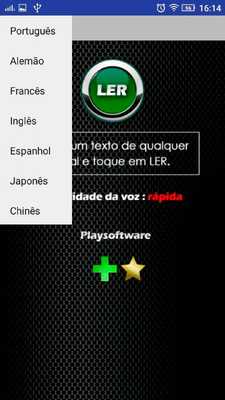 Emulate Android APK Playvoz leitor de texto!