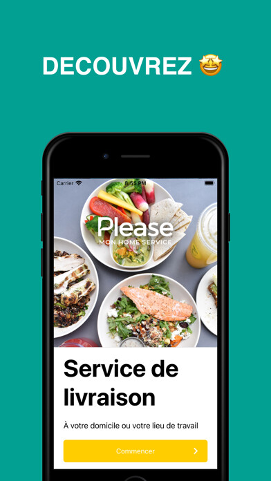 Emulate iPhone app Please - Livraison à domicile using MyAndroid