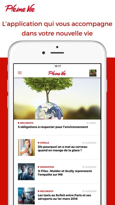 Emulate iPhone app Pleine Vie using MyAndroid