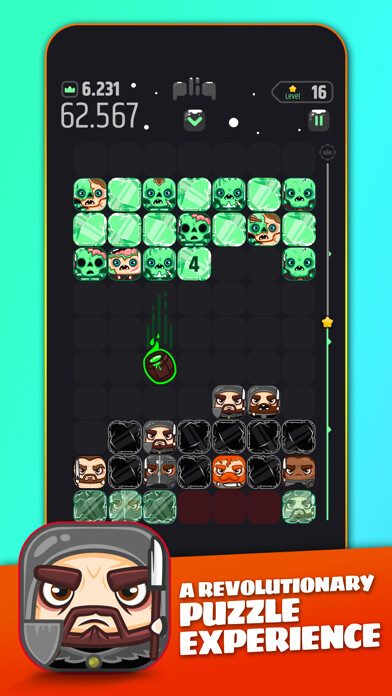Emulate iPhone app pliq: Epic Clash Arcade Puzzle using MyAndroid