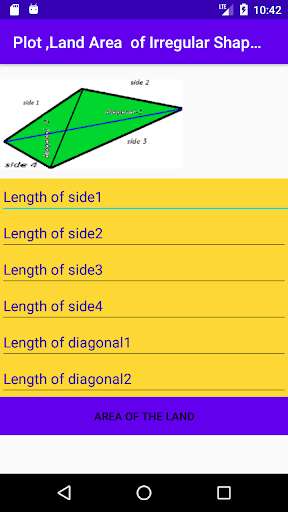 Run android online APK Plot ,Land Area  of Irregular Shaped Quadrilateral from MyAndroid or emulate Plot ,Land Area  of Irregular Shaped Quadrilateral using MyAndroid