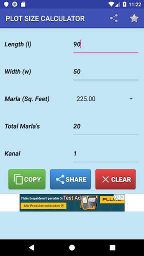 Run android online APK Plot Size Calculator from MyAndroid or emulate Plot Size Calculator using MyAndroid