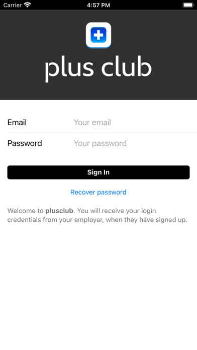 Emulate iPhone app plus club Sales Support using MyAndroid