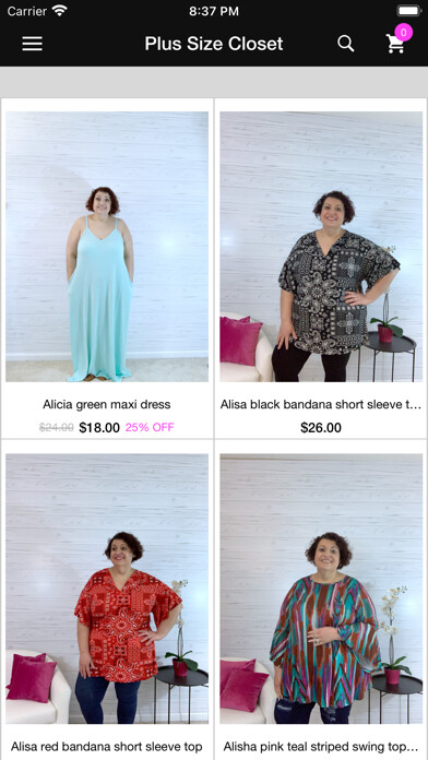 Emulate iPhone app Plus Size Closet using MyAndroid