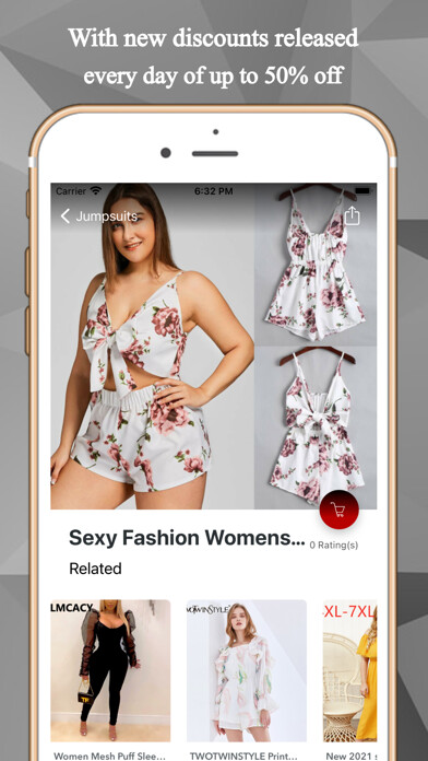 Emulate iPhone app Plus size women clothing shop using MyAndroid
