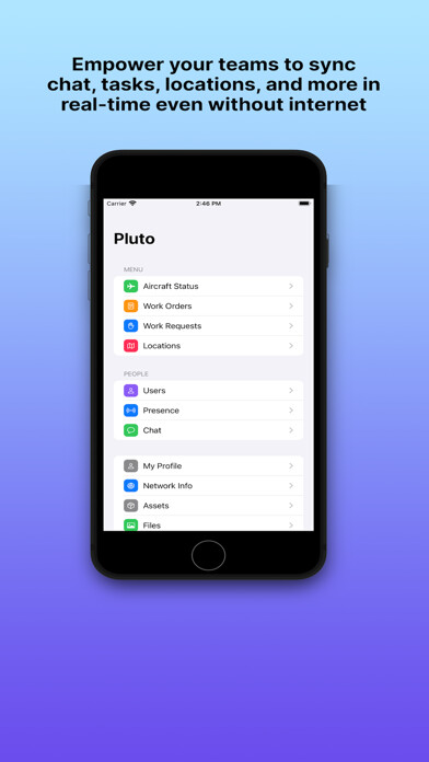 Emulate iPhone app Pluto - Super Fast Maintenance using MyAndroid