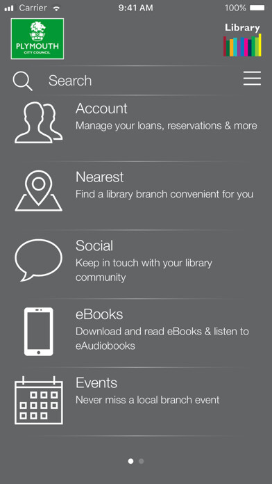 Emulate iPhone app Plymouth Libraries App using MyAndroid Emulate iPhone app Plymouth Libraries App using MyAndroid