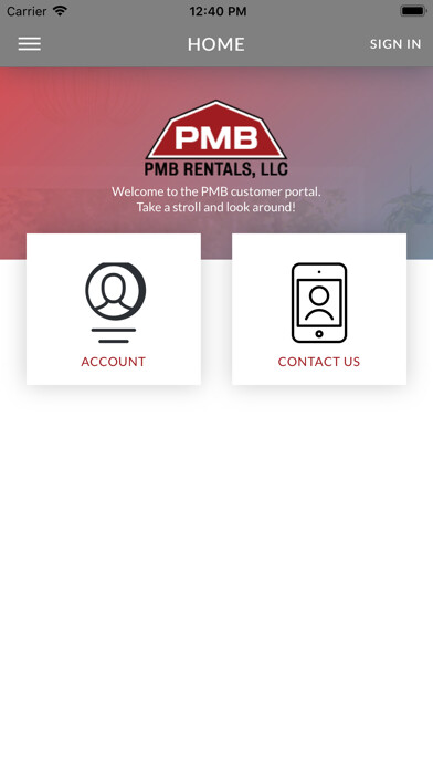 Emulate iPhone app PMB Rentals Customer Portal using MyAndroid Emulate iPhone app PMB Rentals Customer Portal using MyAndroid