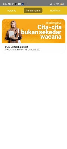 Run android online APK PMB UII from MyAndroid or emulate PMB UII using MyAndroid