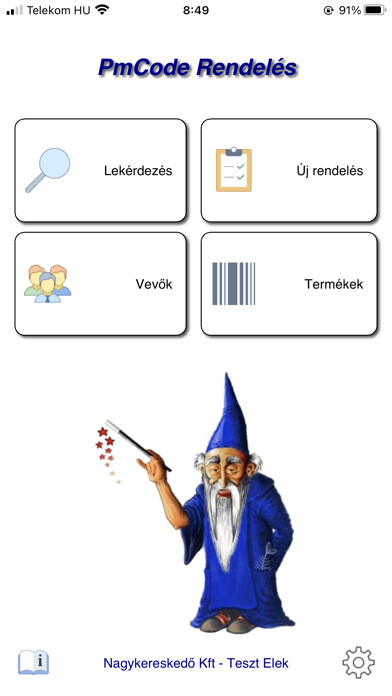 Emulate iPhone app PmCode Rendelés using MyAndroid
