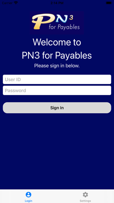 Emulate iPhone app PN3 Payables using MyAndroid