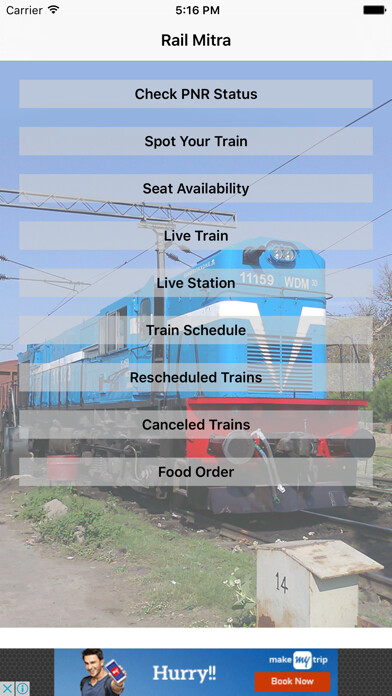Emulate iPhone app PNR Status & Train Enquiry using MyAndroid Emulate iPhone app PNR Status & Train Enquiry using MyAndroid