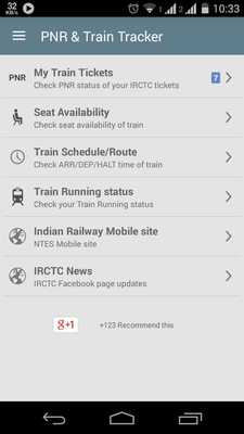 Emulate Android APK PNR Train Tracker - IRCTC App