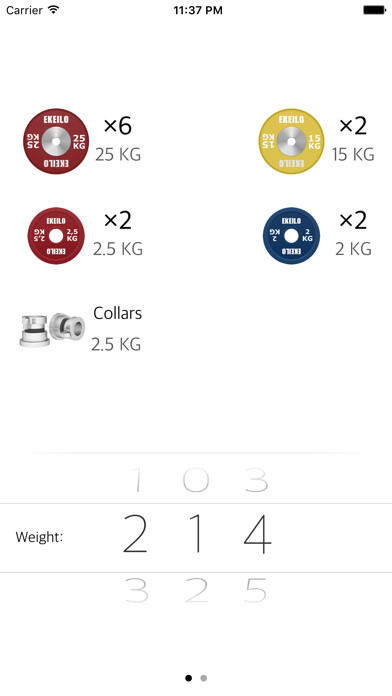 Emulate iPhone app Pocket Barbell Calculator using MyAndroid