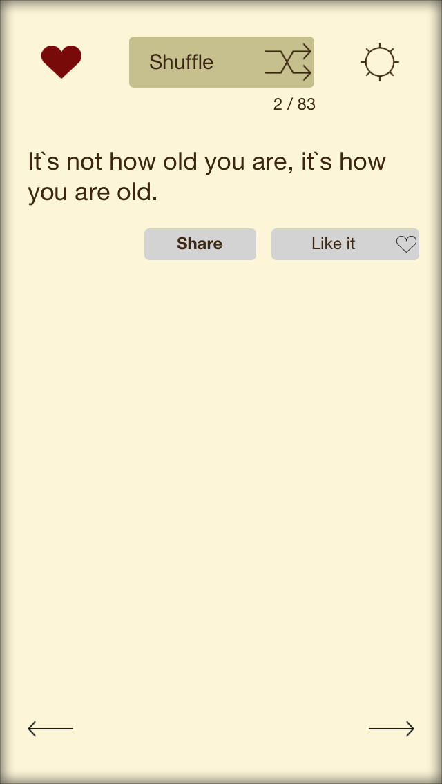 Emulate iPhone app Pocket Book - brainy quotes, funny jokes, interesting facts, idioms and tongue twisters. Facebook edition. using MyAndroid