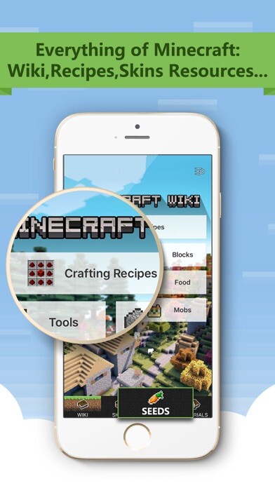 Emulate iPhone app Pocket Box for Minecraft - Skins,Maps & Wiki using MyAndroid